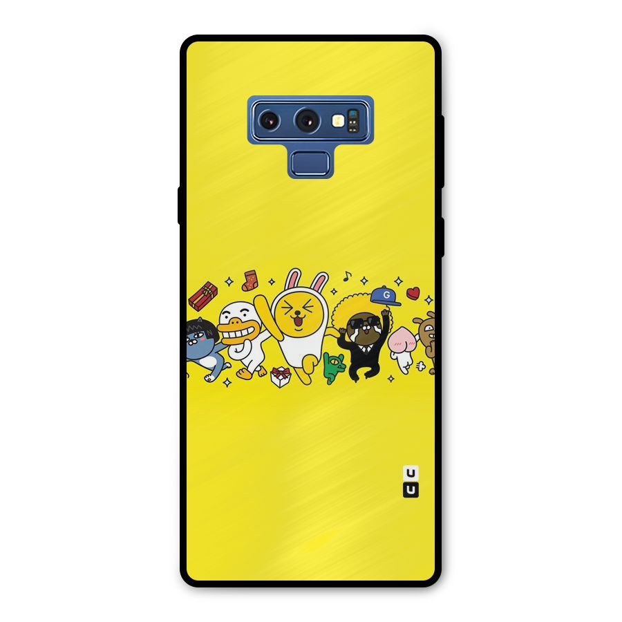 Yellow Friends Metal Back Case for Galaxy Note 9
