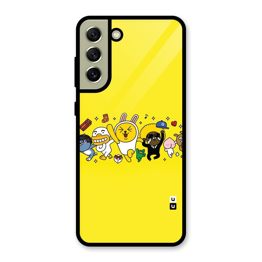 Yellow Friends Metal Back Case for Galaxy S21 FE 5G (2023)