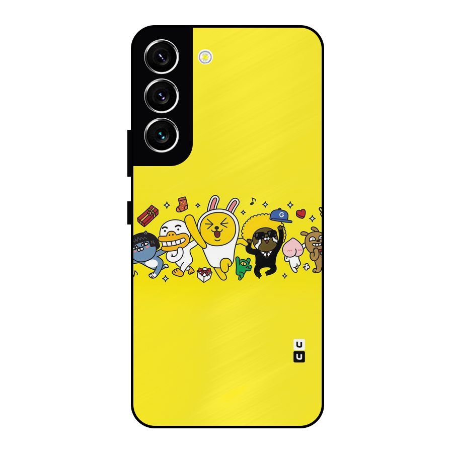 Yellow Friends Metal Back Case for Galaxy S22 5G