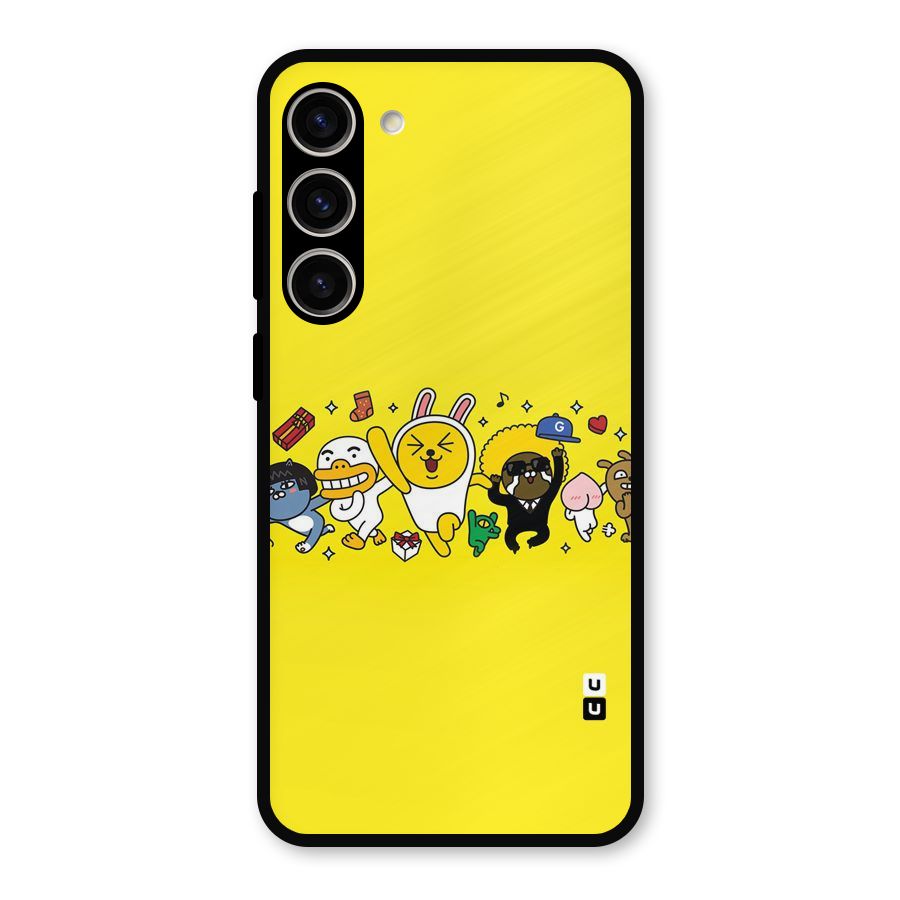 Yellow Friends Metal Back Case for Galaxy S23 Plus
