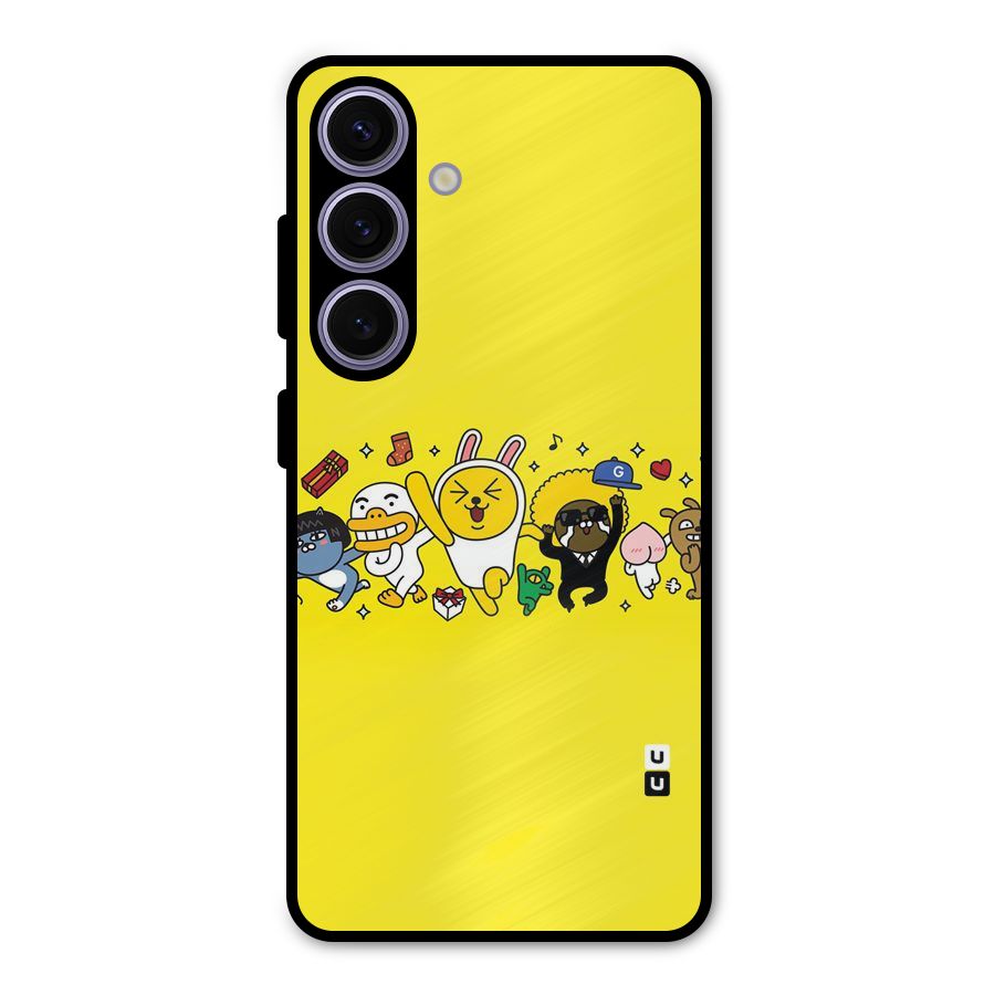 Yellow Friends Metal Back Case for Galaxy S24