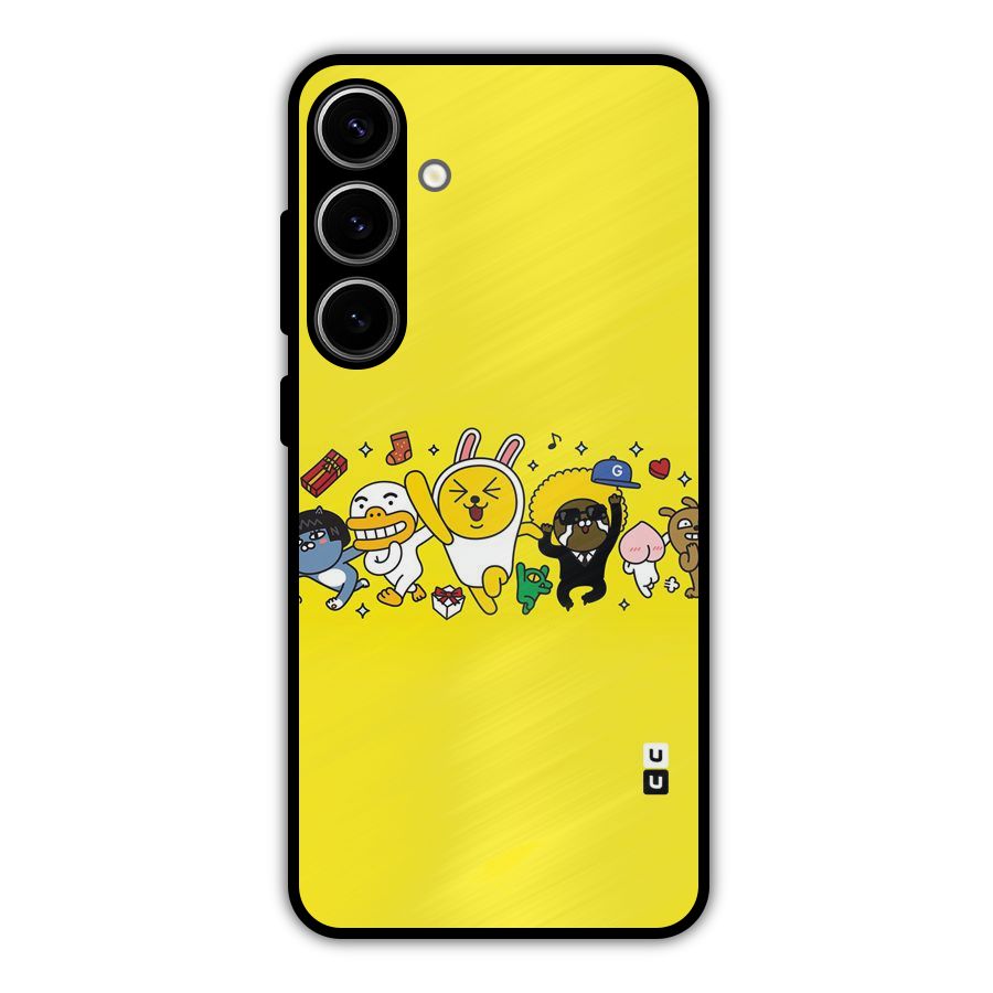Yellow Friends Metal Back Case for Galaxy S24 Plus