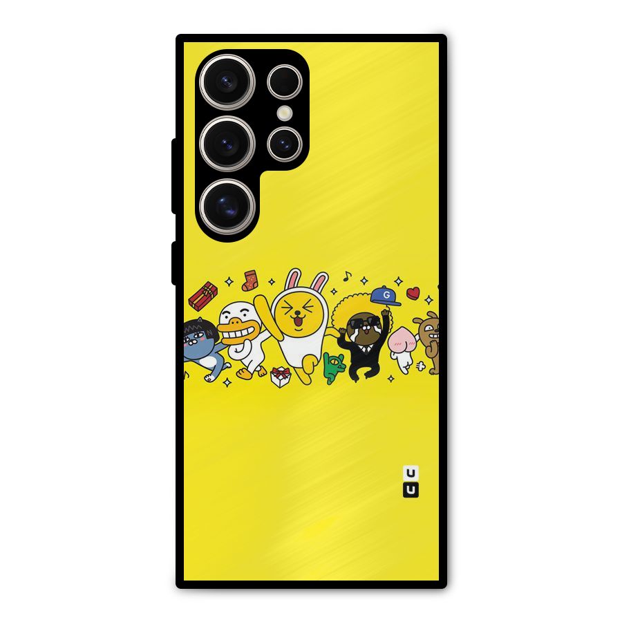 Yellow Friends Metal Back Case for Galaxy S24 Ultra