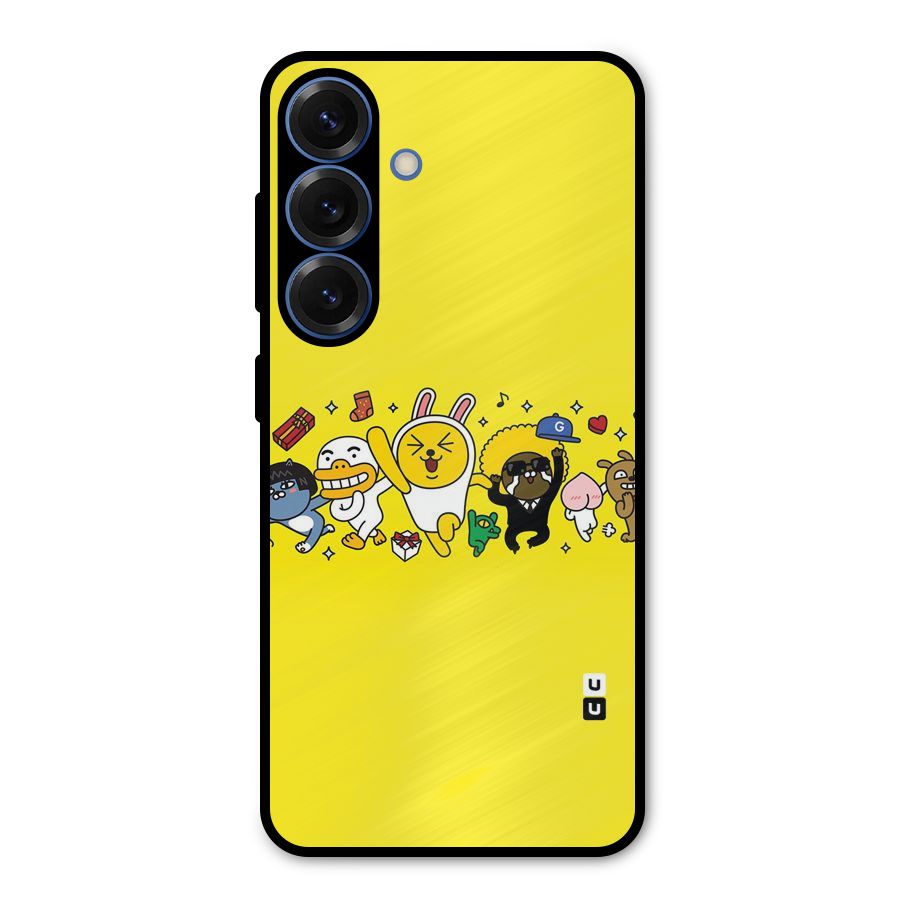 Yellow Friends Metal Back Case for Galaxy S25
