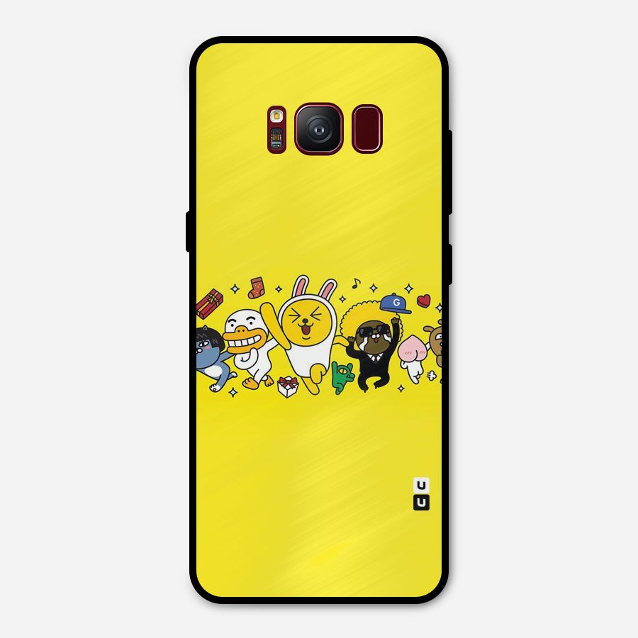 Yellow Friends Metal Back Case for Galaxy S8
