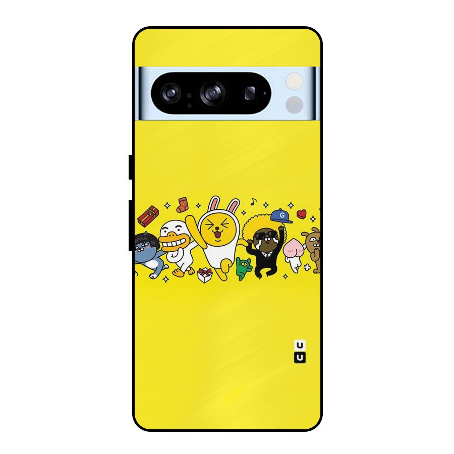 Yellow Friends Metal Back Case for Google Pixel 8 Pro