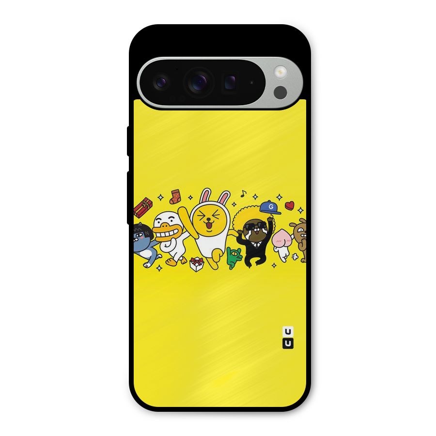Yellow Friends Metal Back Case for Google Pixel 9 Pro XL