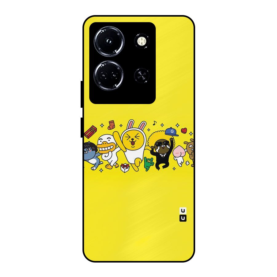 Yellow Friends Metal Back Case for Infinix Note 30 5G