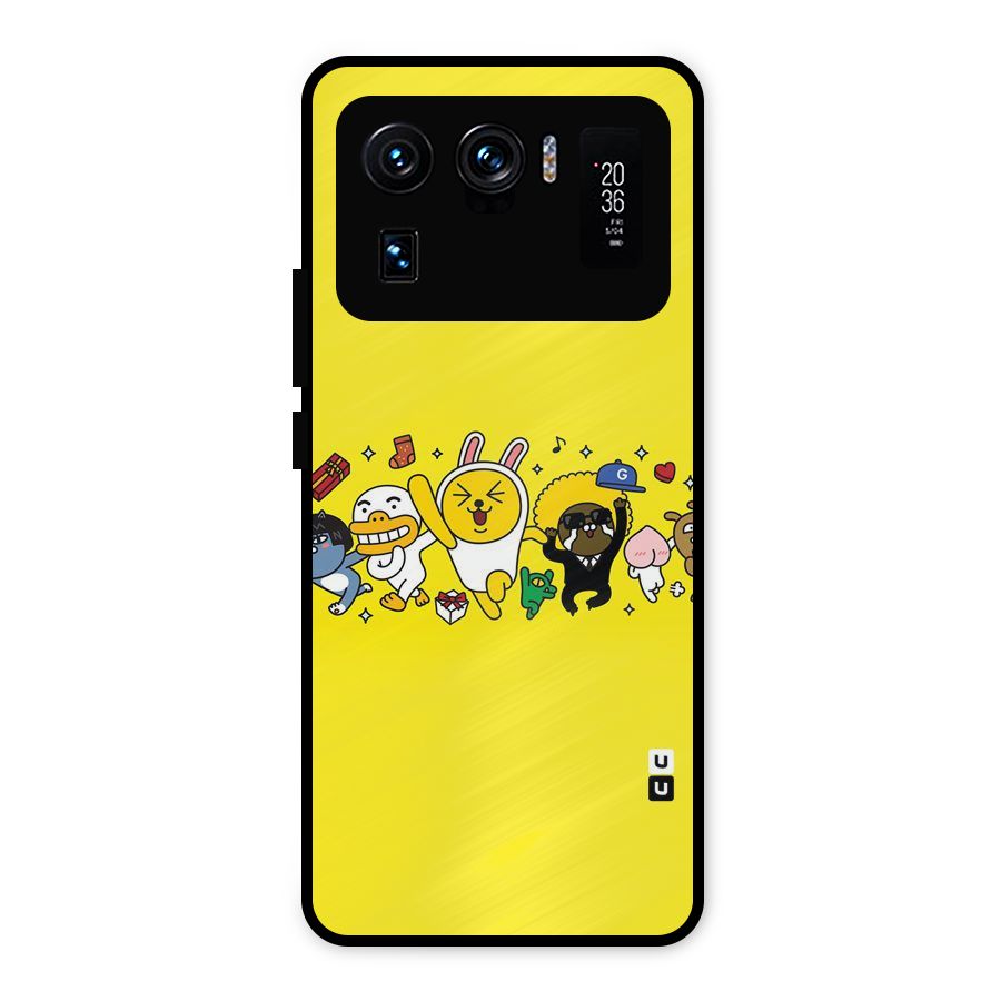 Yellow Friends Metal Back Case for Mi 11 Ultra