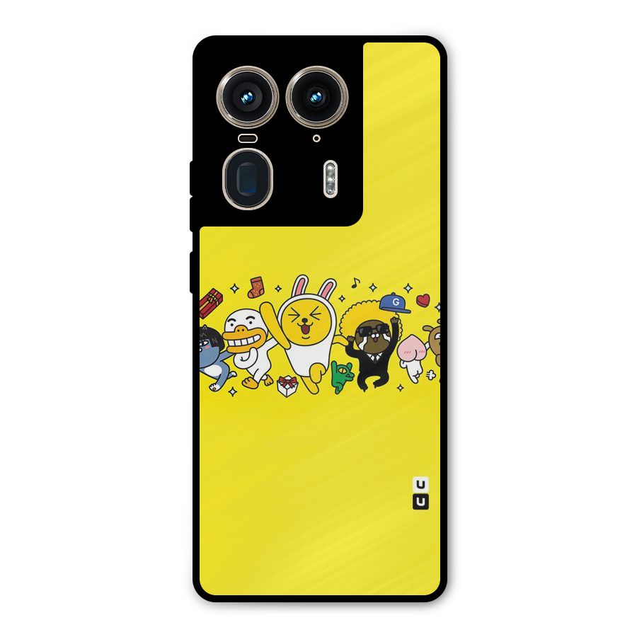 Yellow Friends Metal Back Case for Motorola Edge 50 Ultra