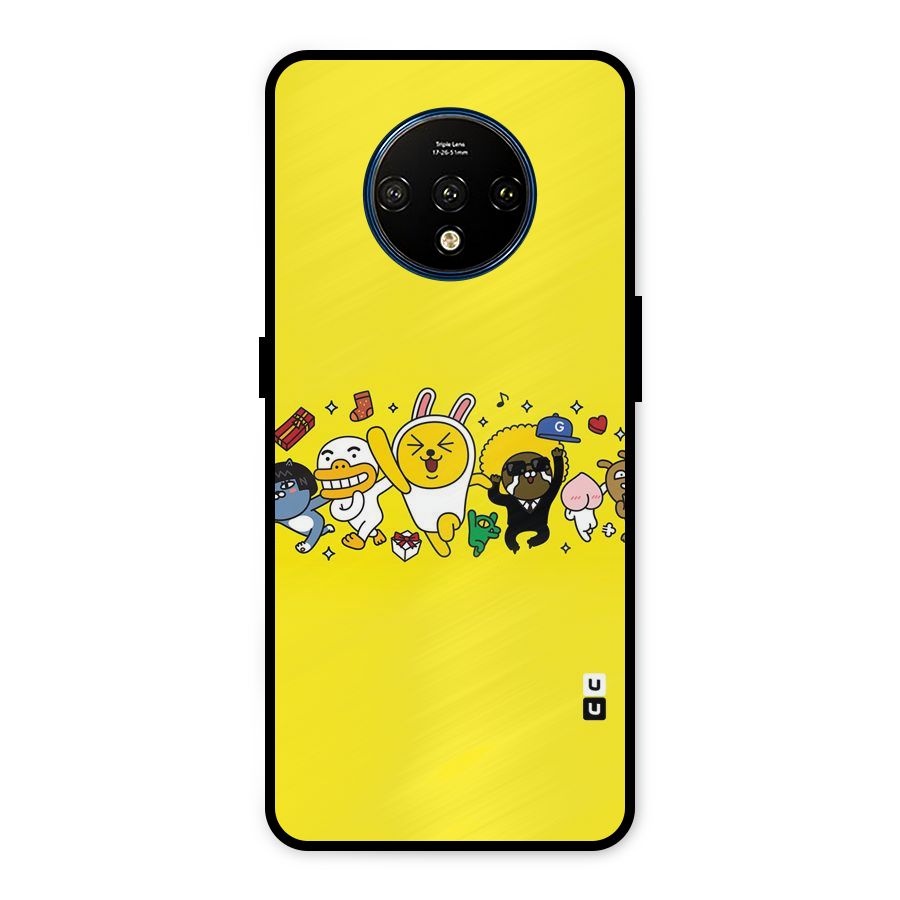 Yellow Friends Metal Back Case for OnePlus 7T