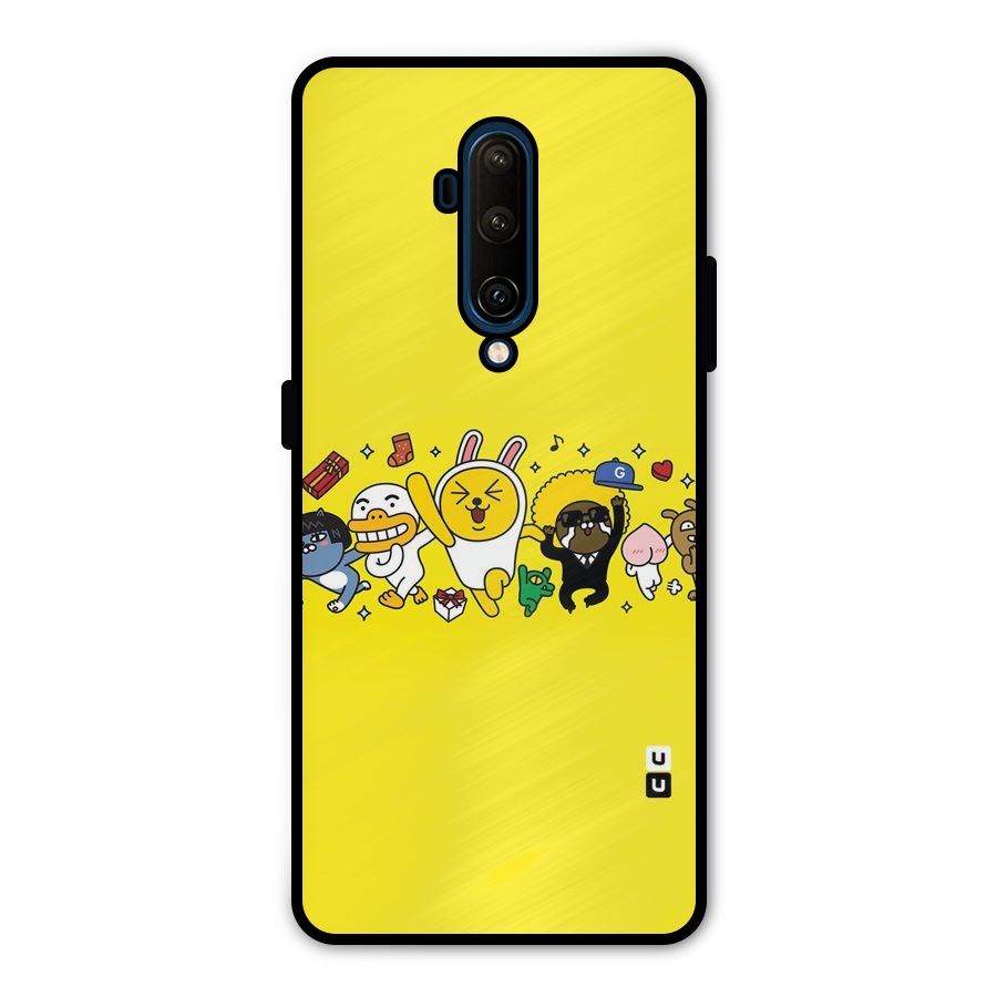 Yellow Friends Metal Back Case for OnePlus 7T Pro
