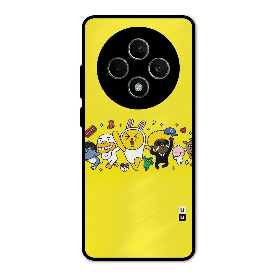 Yellow Friends Metal Back Case for Oppo F27