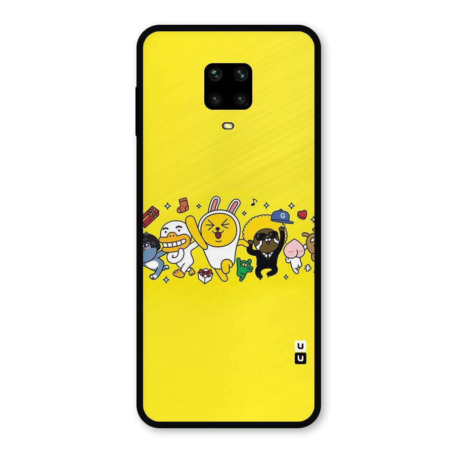 Yellow Friends Metal Back Case for Poco M2