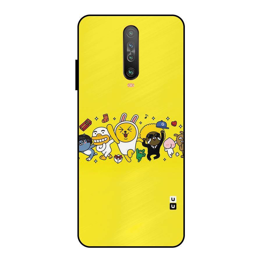 Yellow Friends Metal Back Case for Poco X2