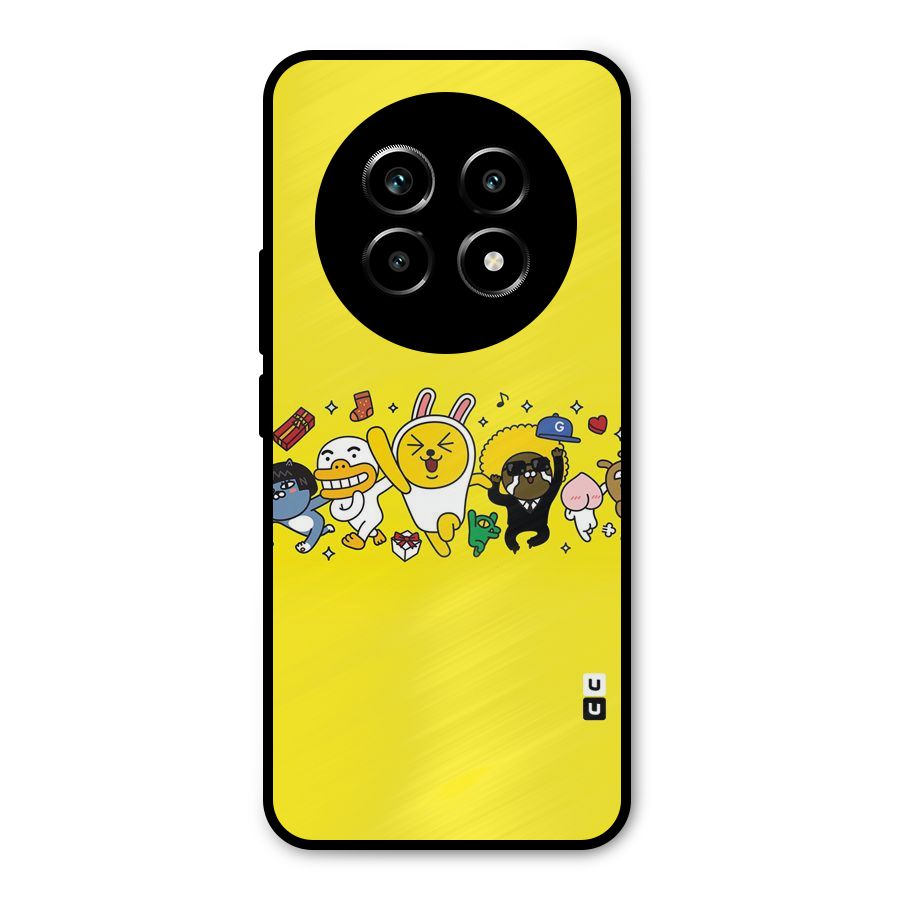 Yellow Friends Metal Back Case for Realme 13 Pro