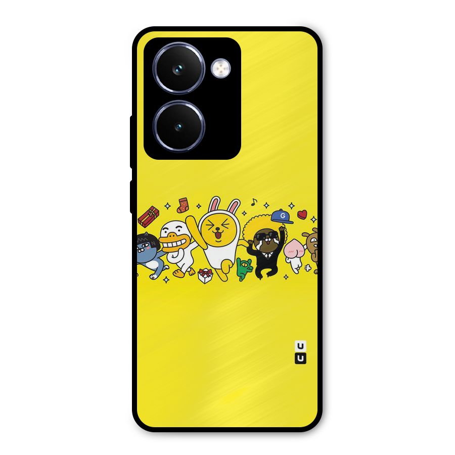 Yellow Friends Metal Back Case for Realme P3 Ultra