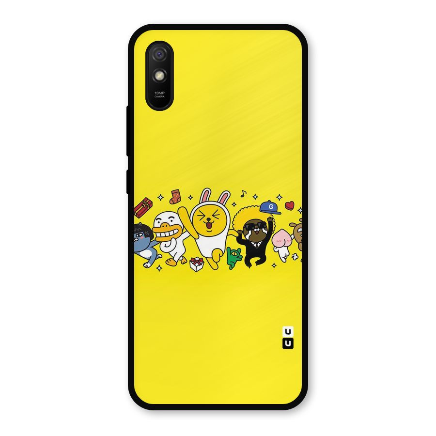 Yellow Friends Metal Back Case for Redmi 9i