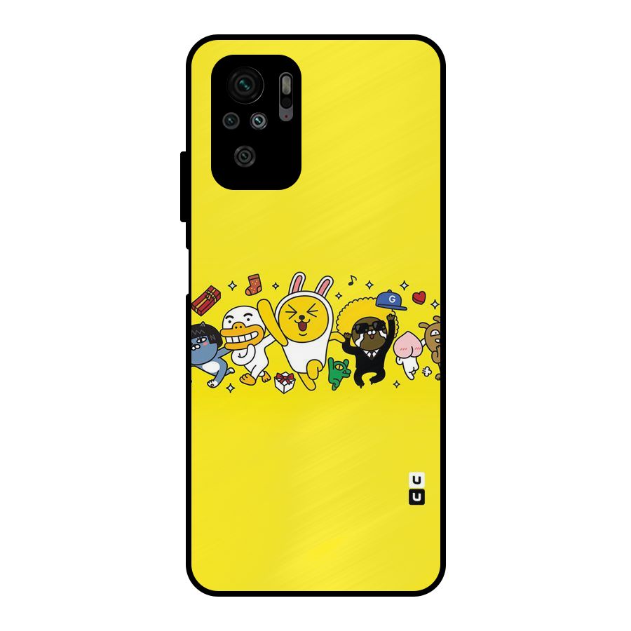 Yellow Friends Metal Back Case for Redmi Note 10