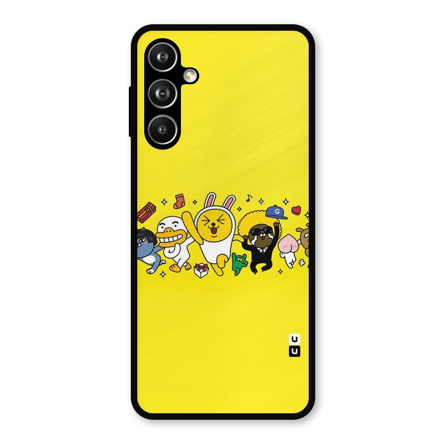 Yellow Friends Metal Back Case for Samsung Galaxy M54