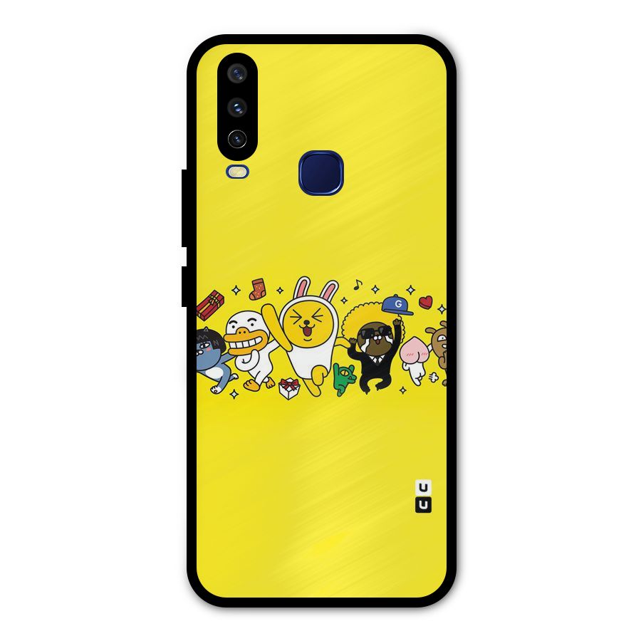 Yellow Friends Metal Back Case for Vivo V17
