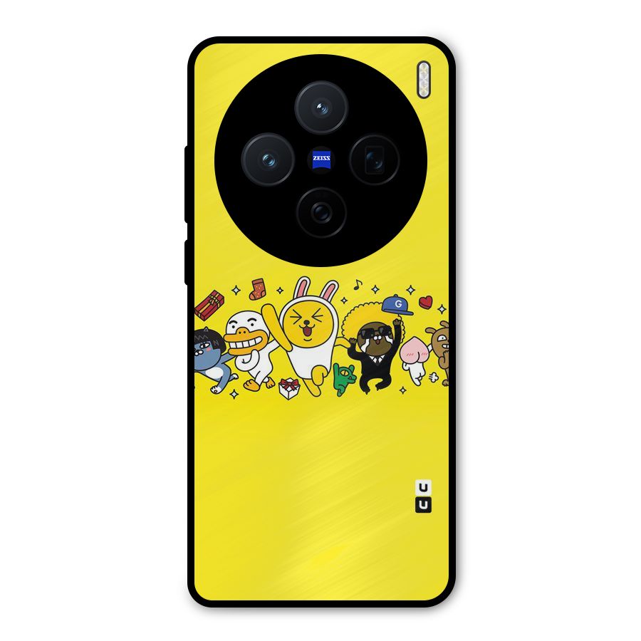 Yellow Friends Metal Back Case for Vivo X200