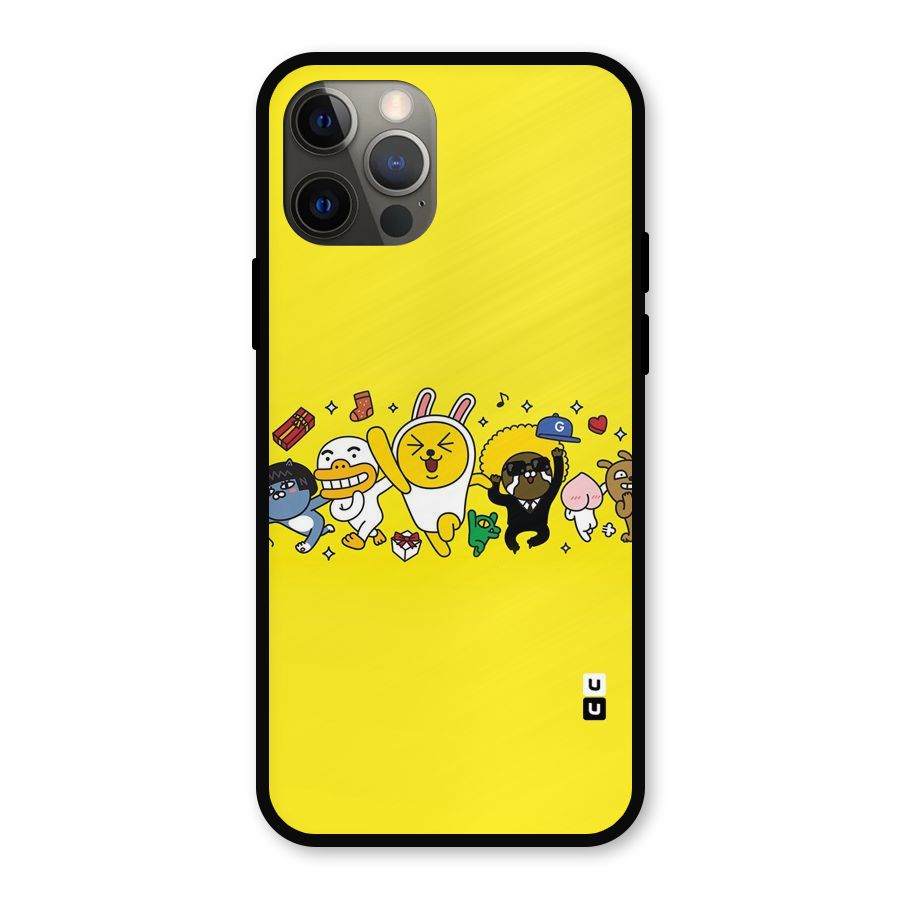 Yellow Friends Metal Back Case for iPhone 12 Pro
