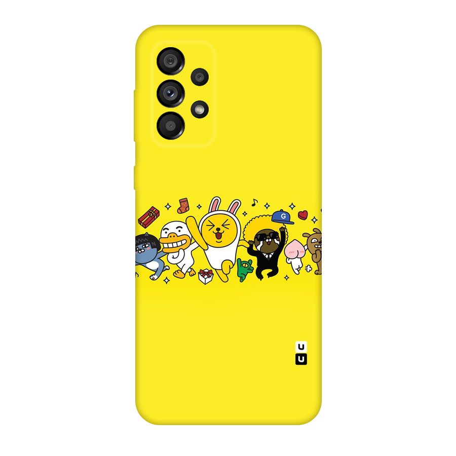 Yellow Friends Original Polycarbonate Back Case for Galaxy A73 5G