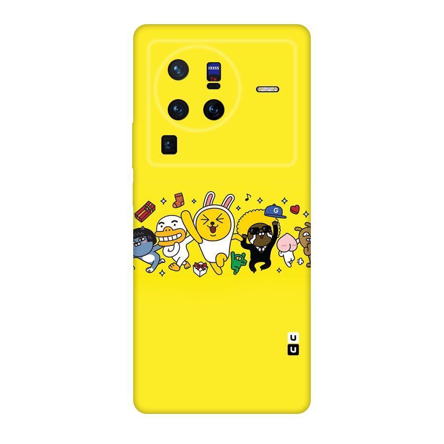 Yellow Friends Original Polycarbonate Back Case for Vivo X80