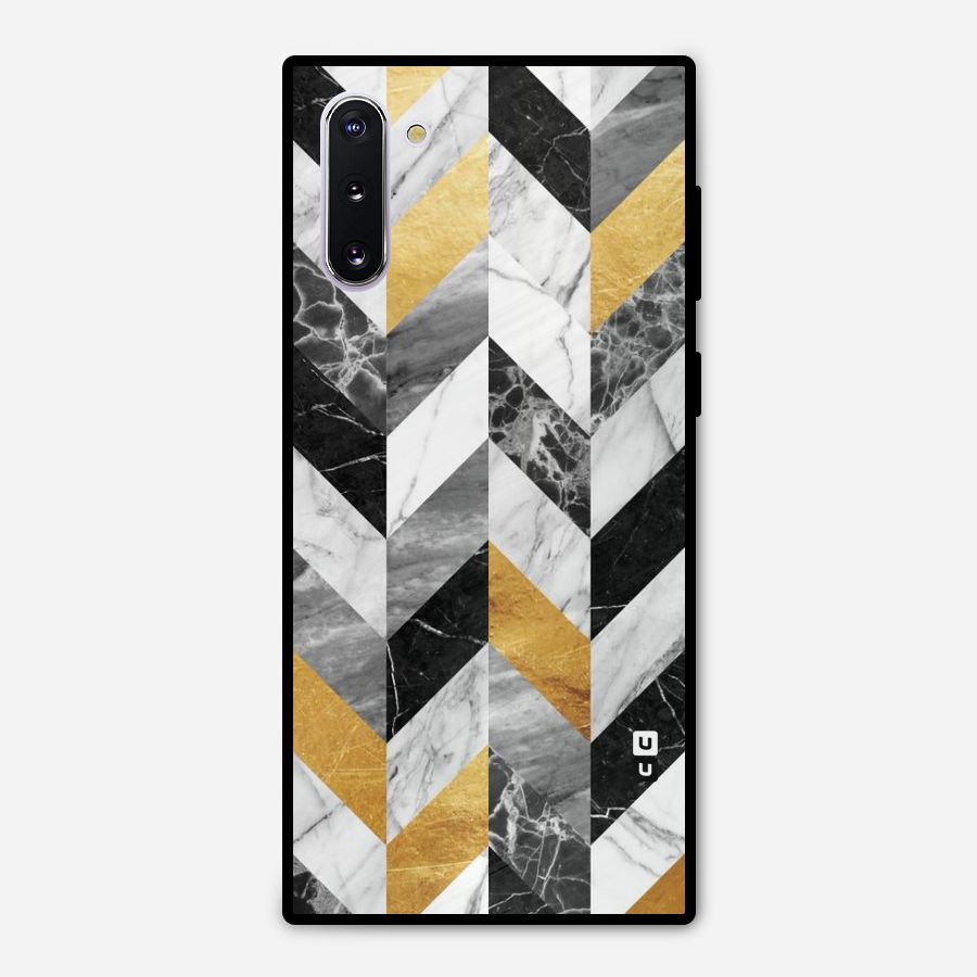 Yellow Grey Marble Metal Back Case for Galaxy Note 10