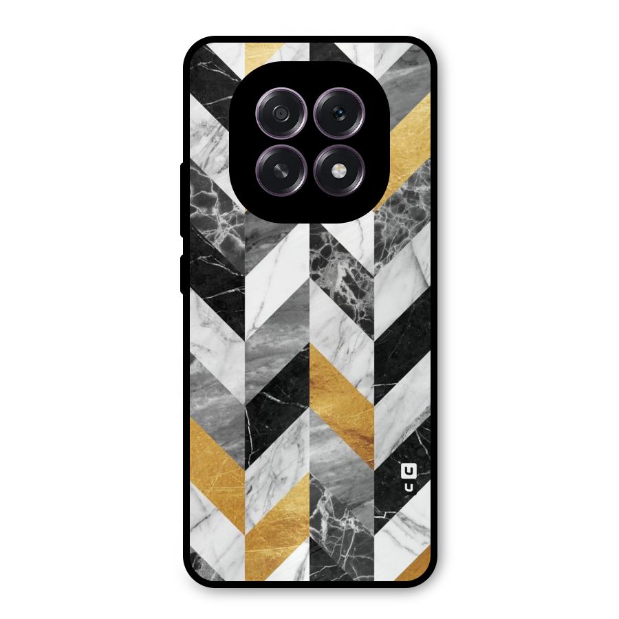 Yellow Grey Marble Metal Back Case for Oppo F29