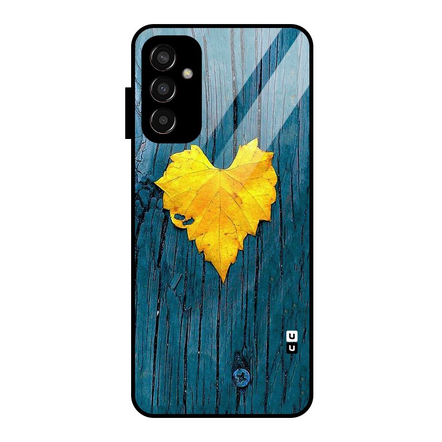 Yellow Leaf Glass Back Case for Galaxy F13