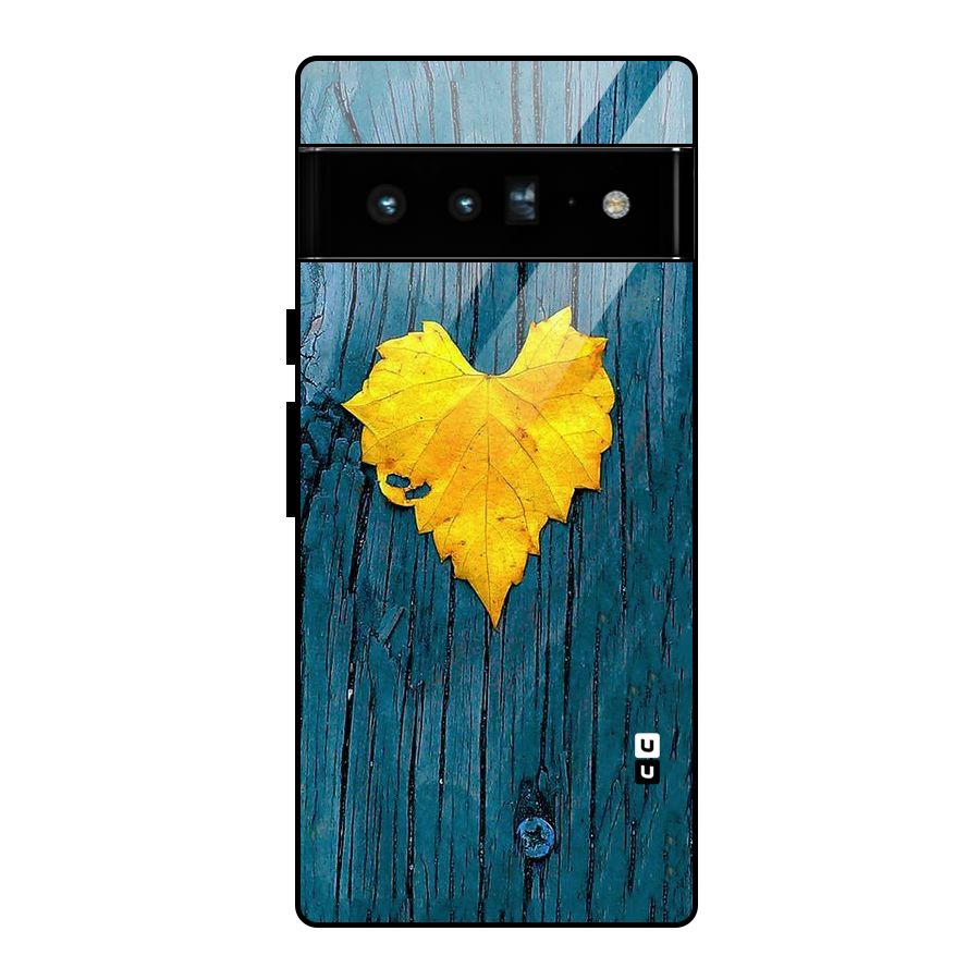 Yellow Leaf Glass Back Case for Google Pixel 6 Pro
