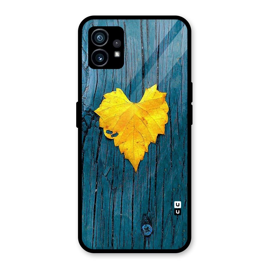 Yellow Leaf Glass Back Case for Nothing Phone 1