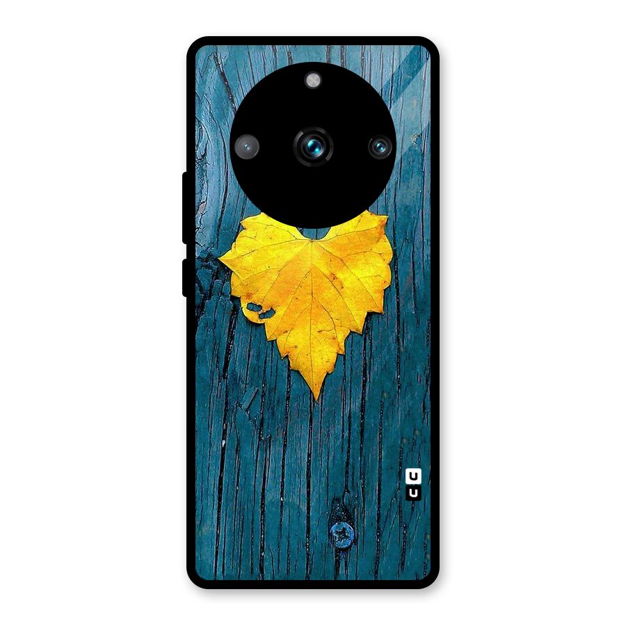 Yellow Leaf Glass Back Case for Realme 11 Pro