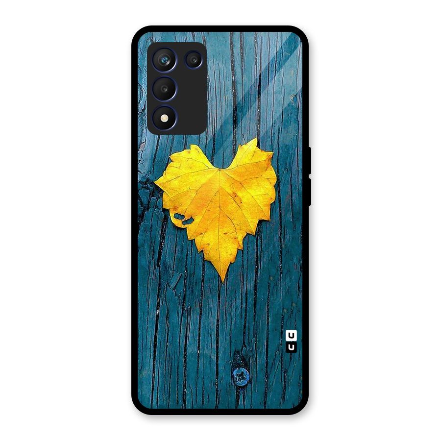 Yellow Leaf Glass Back Case for Realme 9 5G Speed