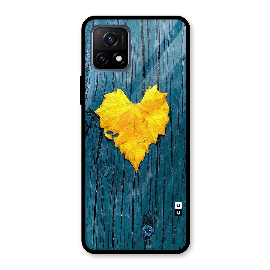 Yellow Leaf Glass Back Case for Vivo Y72 5G