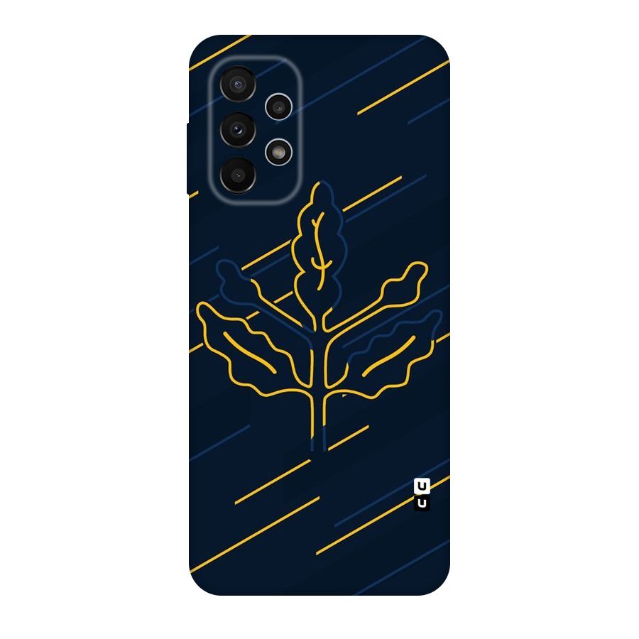 Yellow Leaf Line Original Polycarbonate Back Case for Galaxy A23