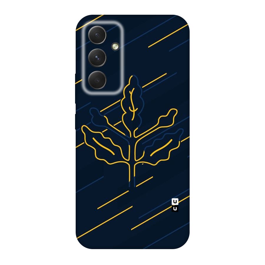 Yellow Leaf Line Original Polycarbonate Back Case for Galaxy A54