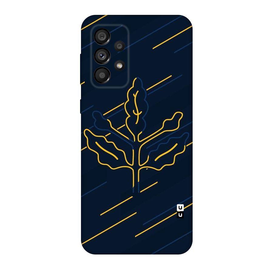 Yellow Leaf Line Original Polycarbonate Back Case for Galaxy A73 5G