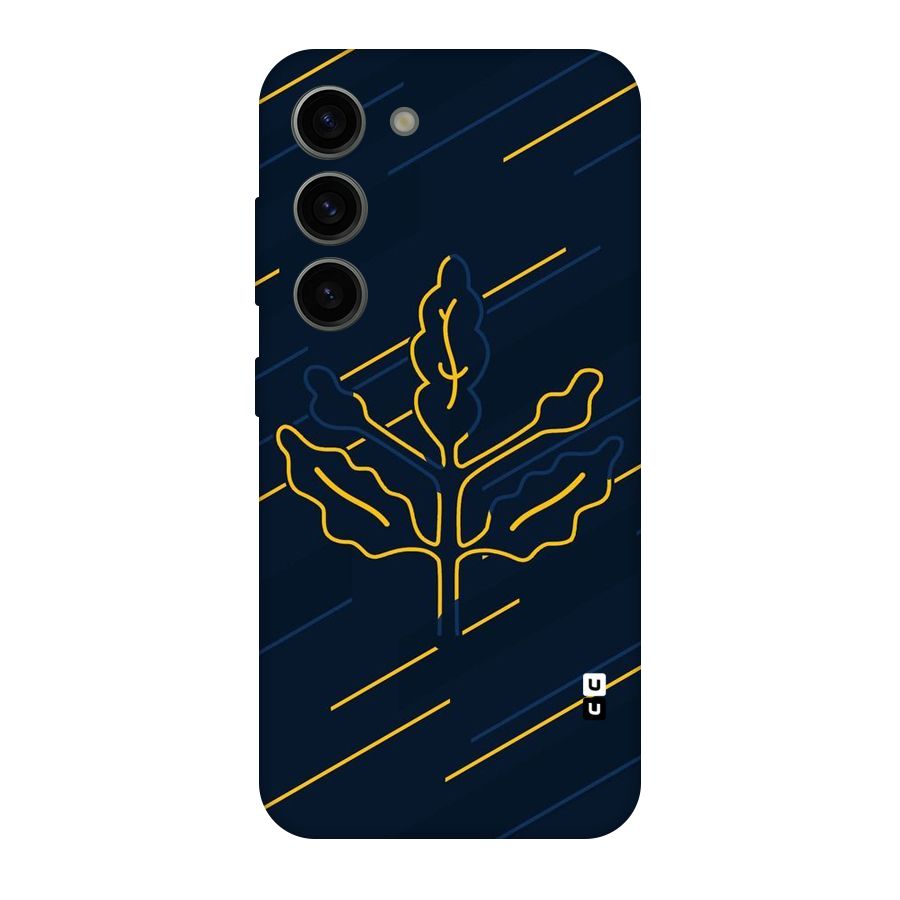 Yellow Leaf Line Original Polycarbonate Back Case for Galaxy S23