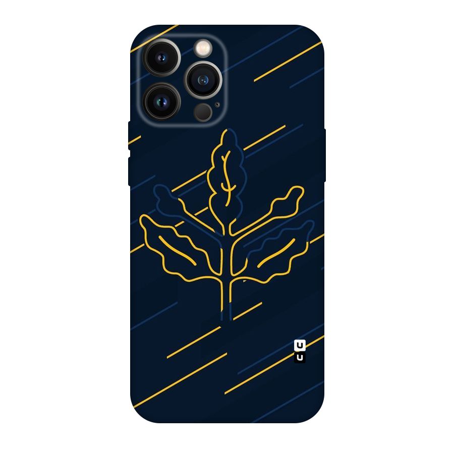 Yellow Leaf Line Original Polycarbonate Back Case for iPhone 13 Pro Max