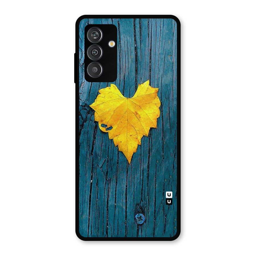 Yellow Leaf Metal Back Case for Galaxy F13