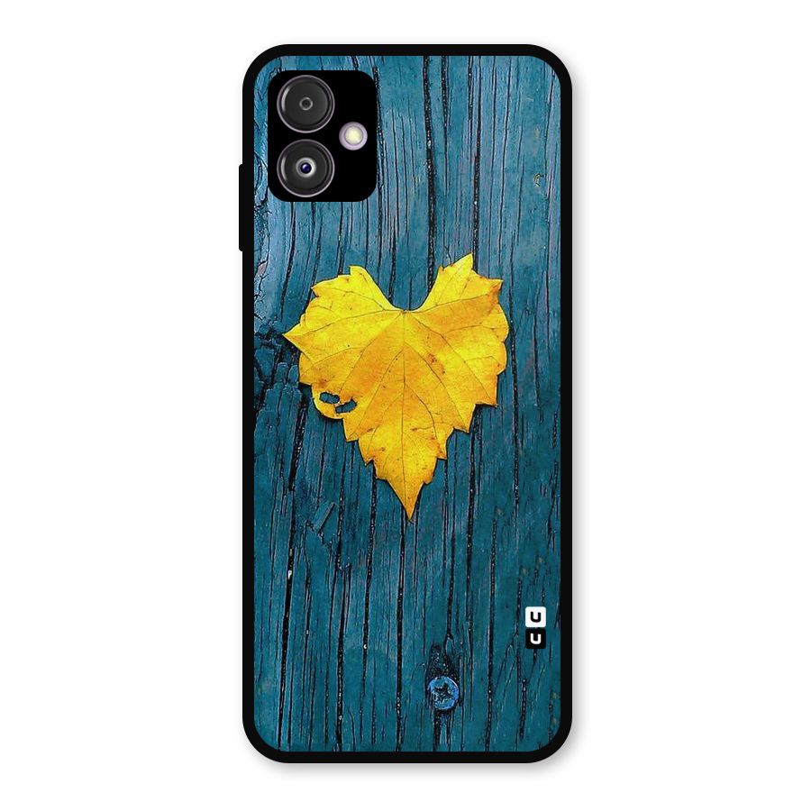 Yellow Leaf Metal Back Case for Galaxy F14