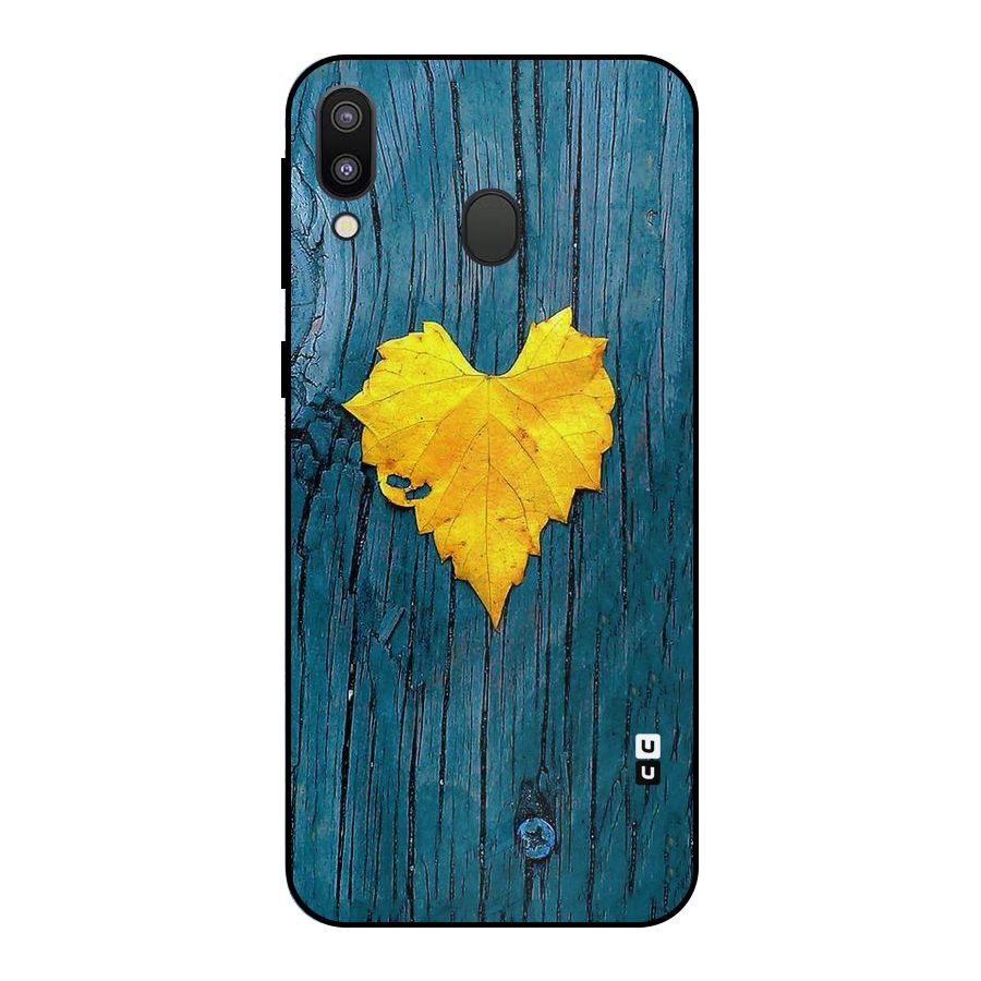 Yellow Leaf Metal Back Case for Galaxy M20