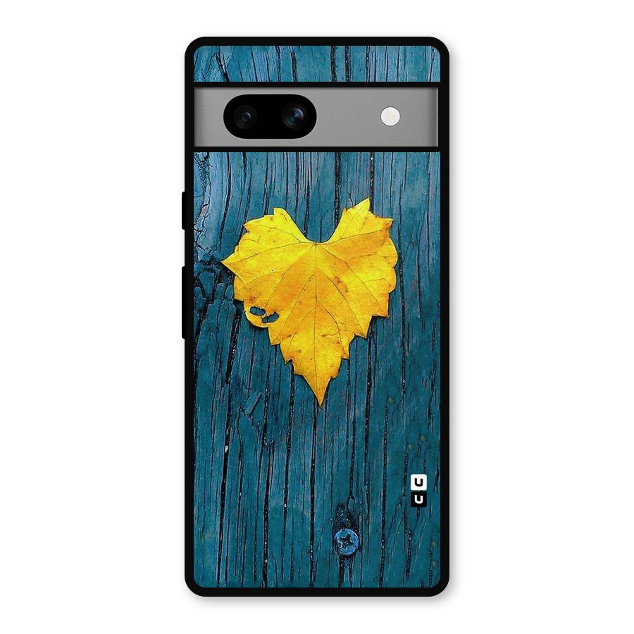 Yellow Leaf Metal Back Case for Google Pixel 7a