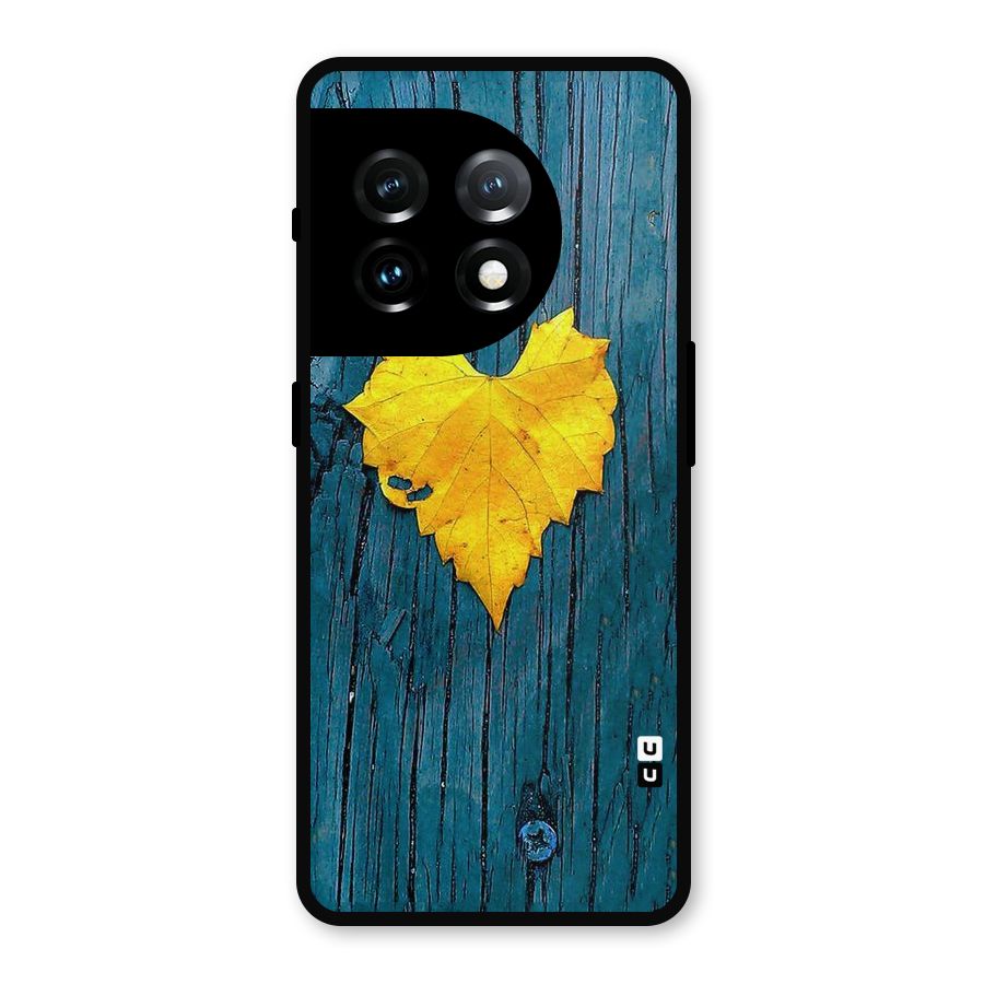 Yellow Leaf Metal Back Case for OnePlus 11