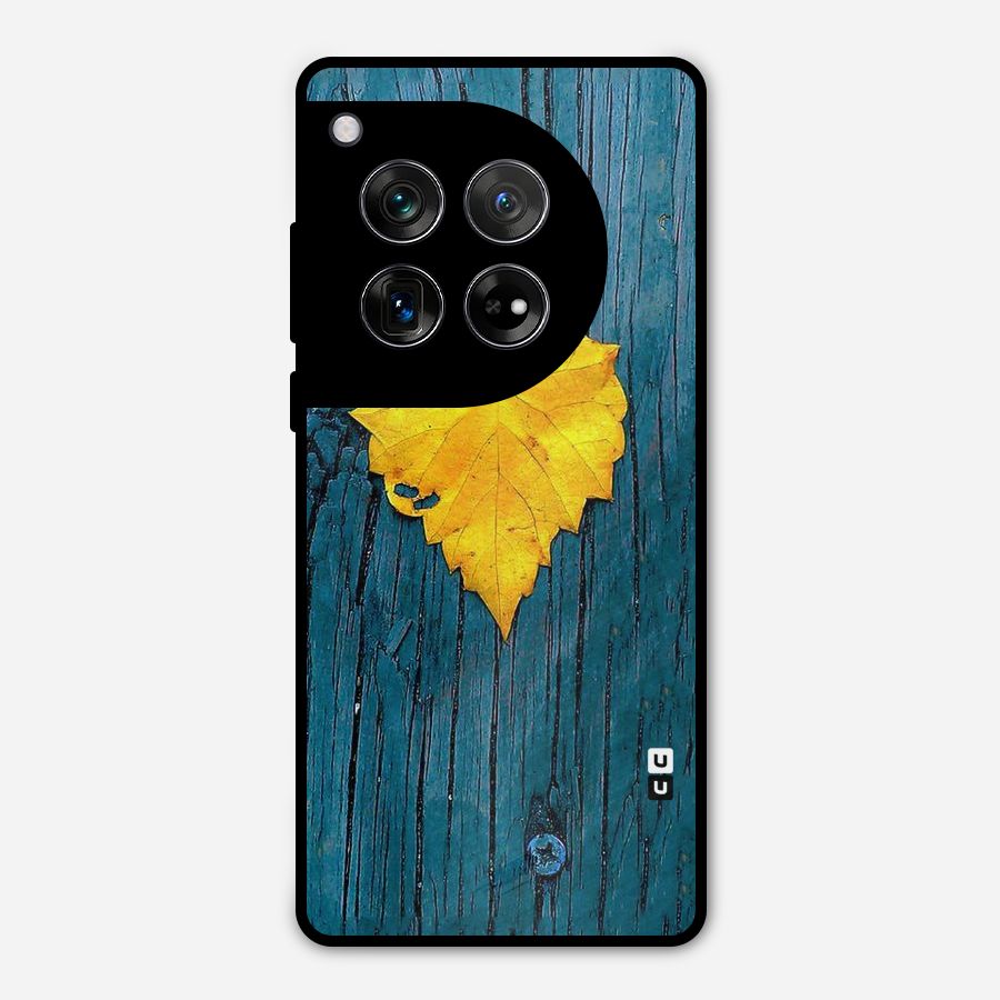Yellow Leaf Metal Back Case for OnePlus 12