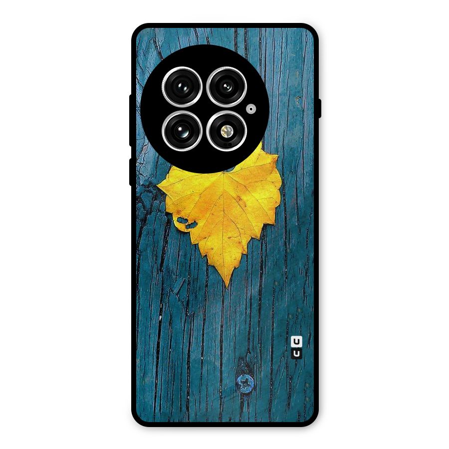 Yellow Leaf Metal Back Case for OnePlus 13