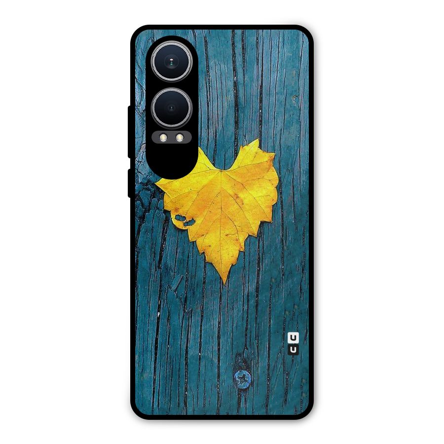 Yellow Leaf Metal Back Case for OnePlus Nord CE4 Lite